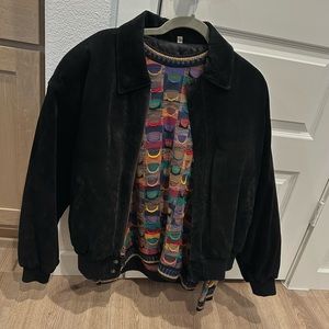 tundra vintage sweater and vintage leather bomber jacket
